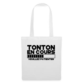 TONTON(veuillez patienter) - Sac en tissu - blanc - Devant