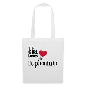 This Girl Loves Her Euphonium - Stoffbeutel - Weiß - Vorne