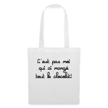 c'est pas moi qui ai mangé tout le chocolat - Tote Bag - white - Front