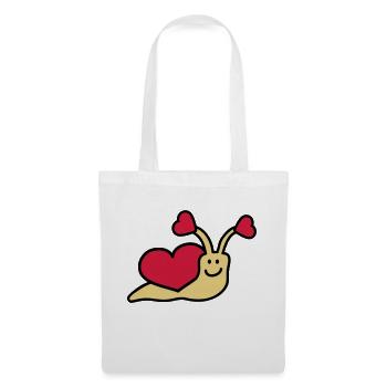 love_snail_3c - Sac en tissu - blanc - Devant