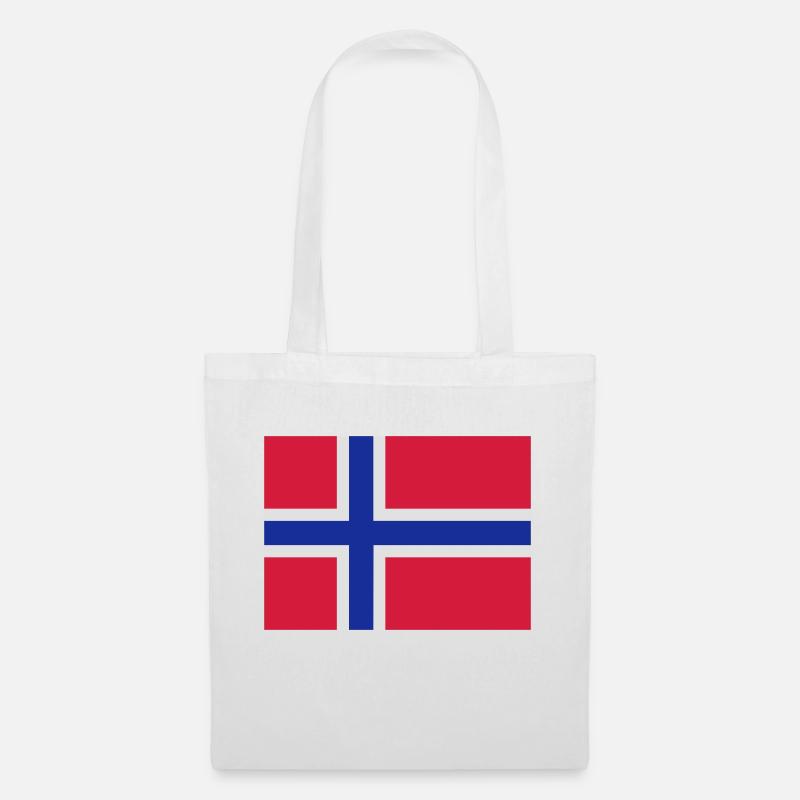 Norwegen Flagge - Stoffbeutel - Weiß