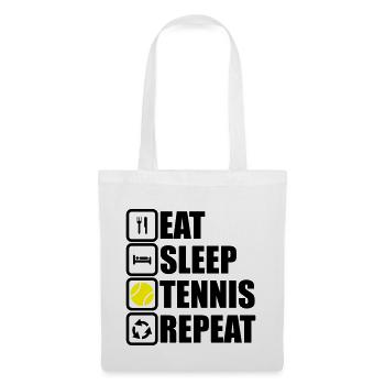 eat sleep tennis repeat - Tote Bag - white - Front