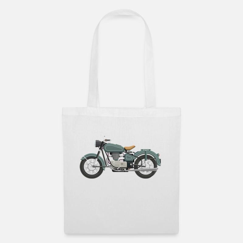 Motorrad - Stoffbeutel - Weiß
