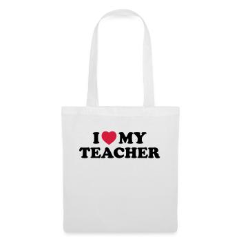 I love my teacher - Stoffbeutel - Weiß - Vorne