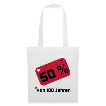 50% ... 100 years - Tote Bag - white - Front