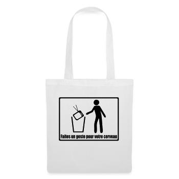 anti Télévision - Sac en tissu - blanc - Devant