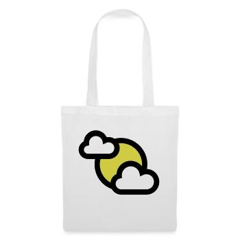 Icône météo ou icône partiellement couverte - Sac en tissu - blanc - Devant