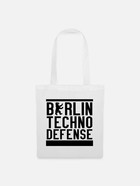 Berlin Techno Defense - Stoffbeutel - Weiß