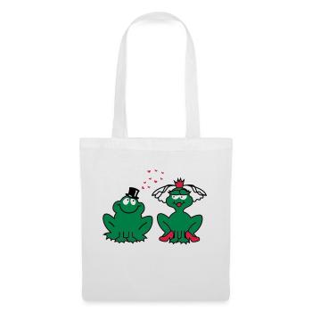 Mariage - JGA - mariée - Paire - Frog Couple - 3C - Sac en tissu - blanc - Devant