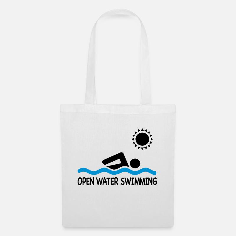 open water swimming - Stoffbeutel - Weiß
