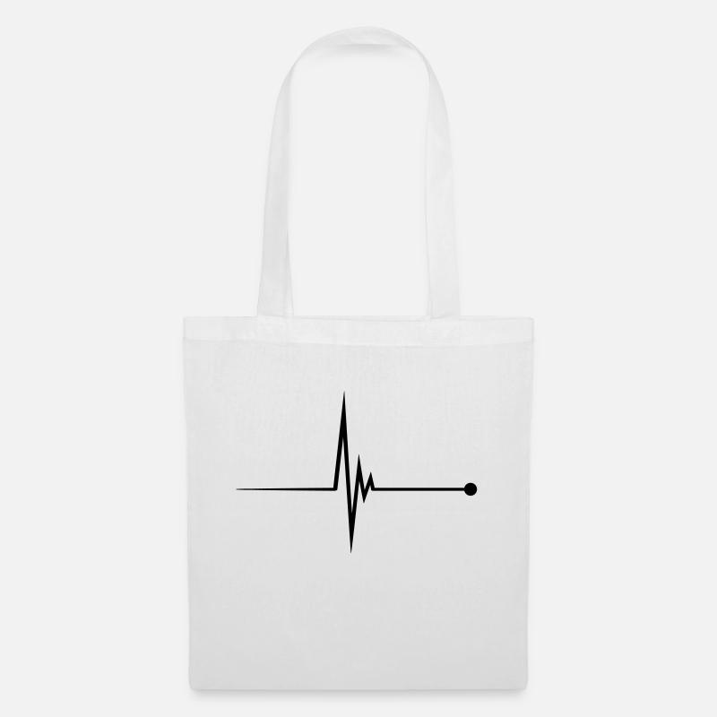 Heartbeat Pulse - Tote Bag - white