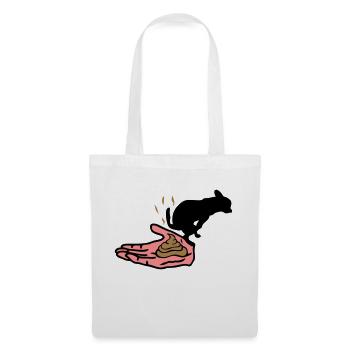 fait bien chien chie main expression - Sac en tissu - blanc - Devant