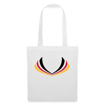 Drapeau de bande Allemagne - Sac en tissu - blanc - Devant