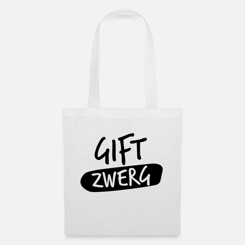 gift zwerg - Stoffbeutel - Weiß