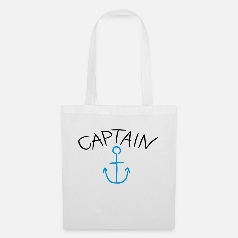 Capitaine ancre Comic Logo - Sac en tissu - blanc