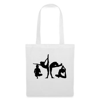 4 women in yoga exercise - Tote Bag - white - Front