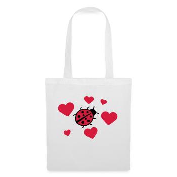 Petite coccinelle doux mignon - Sac en tissu - blanc - Devant