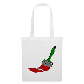 Pinceau de peintre - Sac en tissu - blanc - Devant