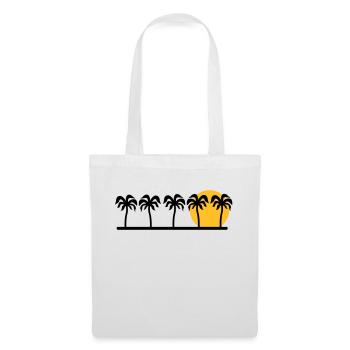 palmiers - Sac en tissu - blanc - Devant