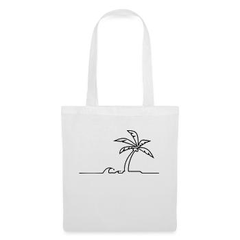 Island Palm Tree (1c) - Tote Bag - white - Front