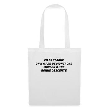 Bretagne / Breton / Bretonne / Breizh / Bzh - Sac en tissu - blanc - Devant