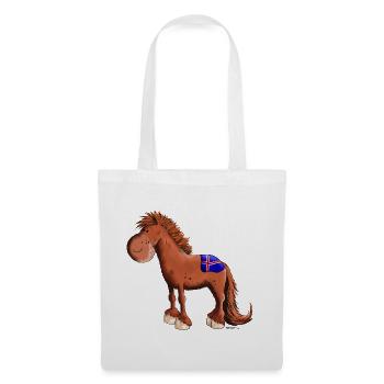 Cheval islandais - Sac en tissu - blanc - Devant