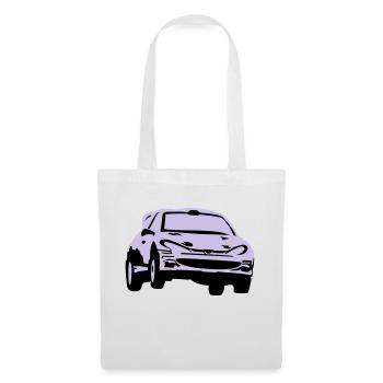Rally car, race car - Sac en tissu - blanc - Devant