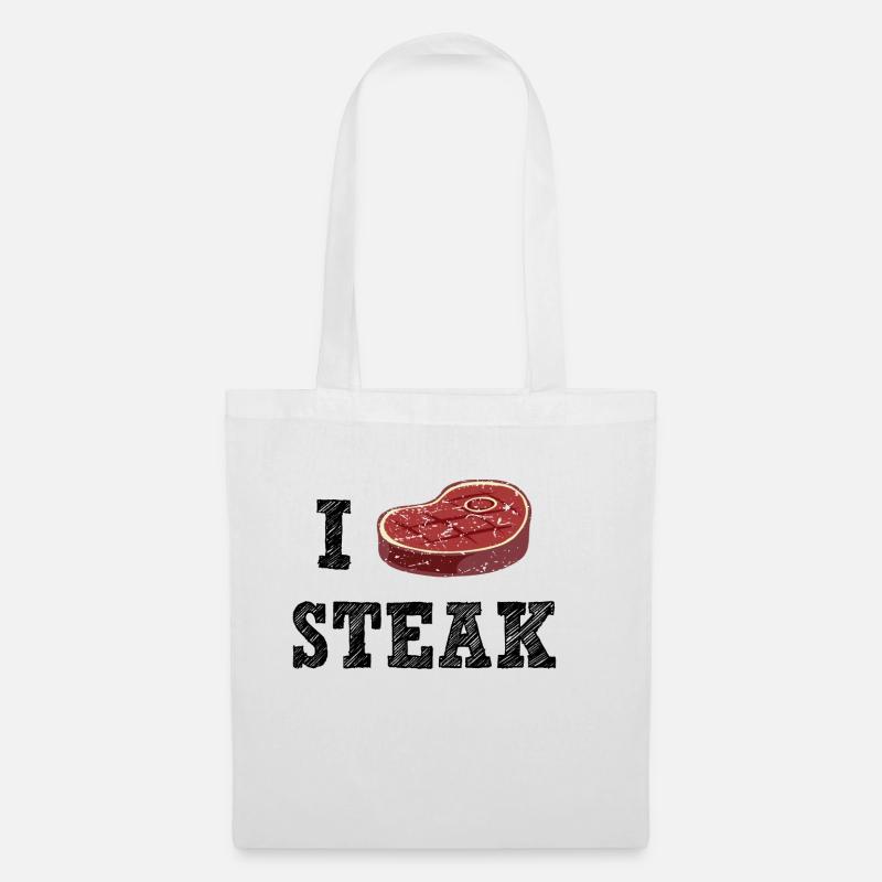I Love Steak - Stoffbeutel - Weiß