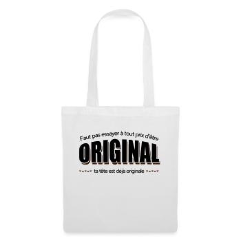Dikkenek Original - Sac en tissu - blanc - Devant