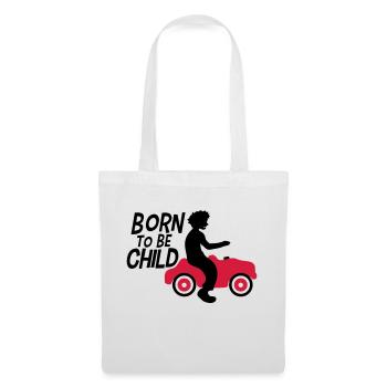 né pour être enfant garçon jouet voiture enfants amusement - Sac en tissu - blanc - Devant