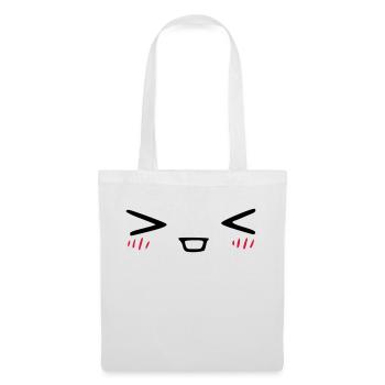 kawaii_face_7 - Stoffbeutel - Weiß - Vorne