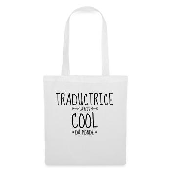 traducteur / traduction / traductrice / traduire - Sac en tissu - blanc - Devant