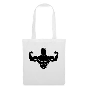 Bodybuilder (Culturisme / Biceps / Biscoteau) - Sac en tissu - blanc - Devant