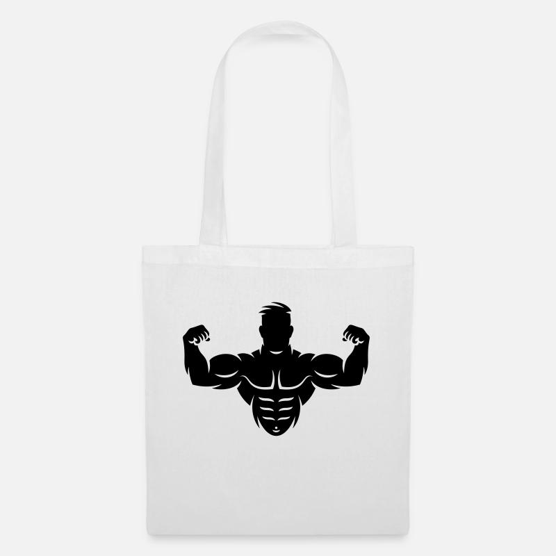 Bodybuilder (Bodybulding, Biceps, Athletic Sports) - Tote Bag - white