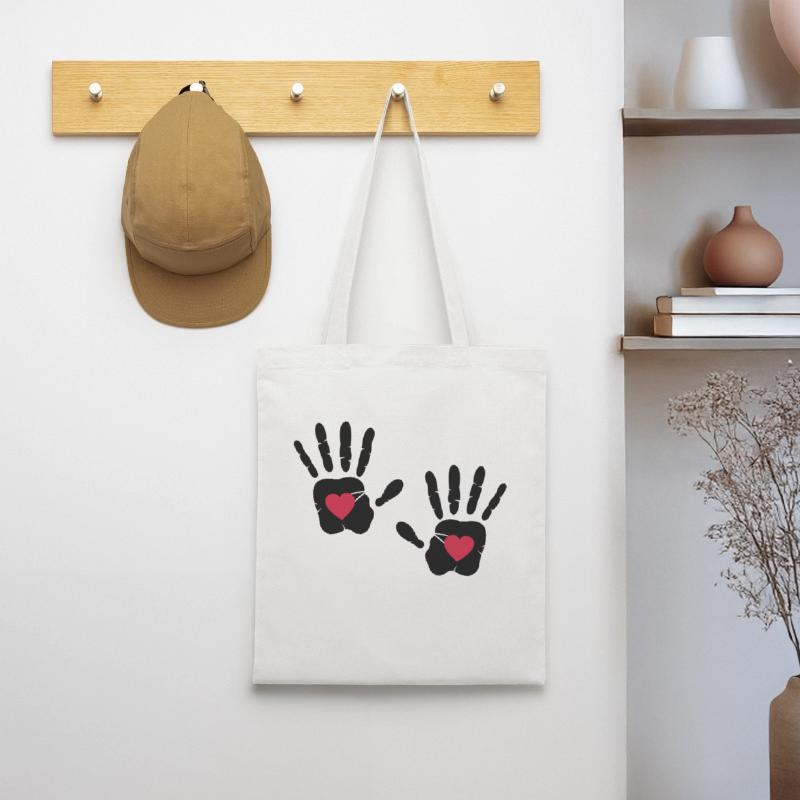 des cœurs Sac en tissu