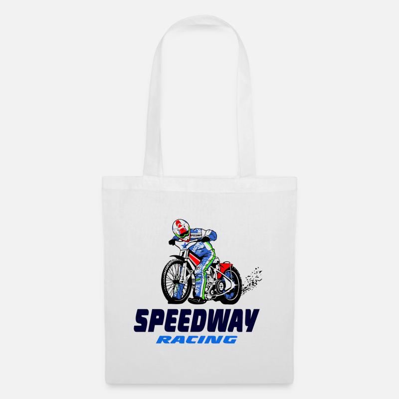 Motorcycle Speedway Racer - Stoffbeutel - Weiß