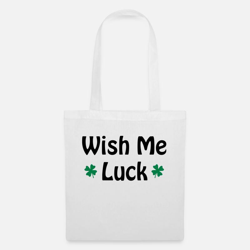 Wish me Luck - Stoffbeutel - Weiß