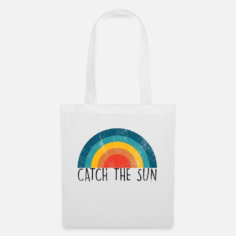Catch the sun - Retro Style - - Stoffbeutel - Weiß