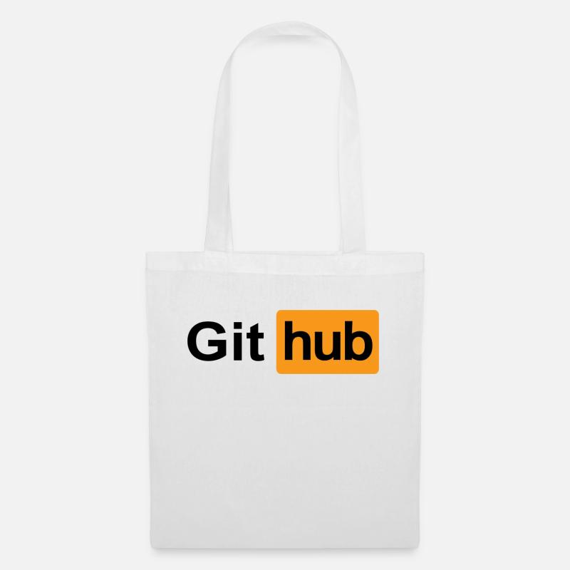 github logo - Stoffbeutel - Weiß