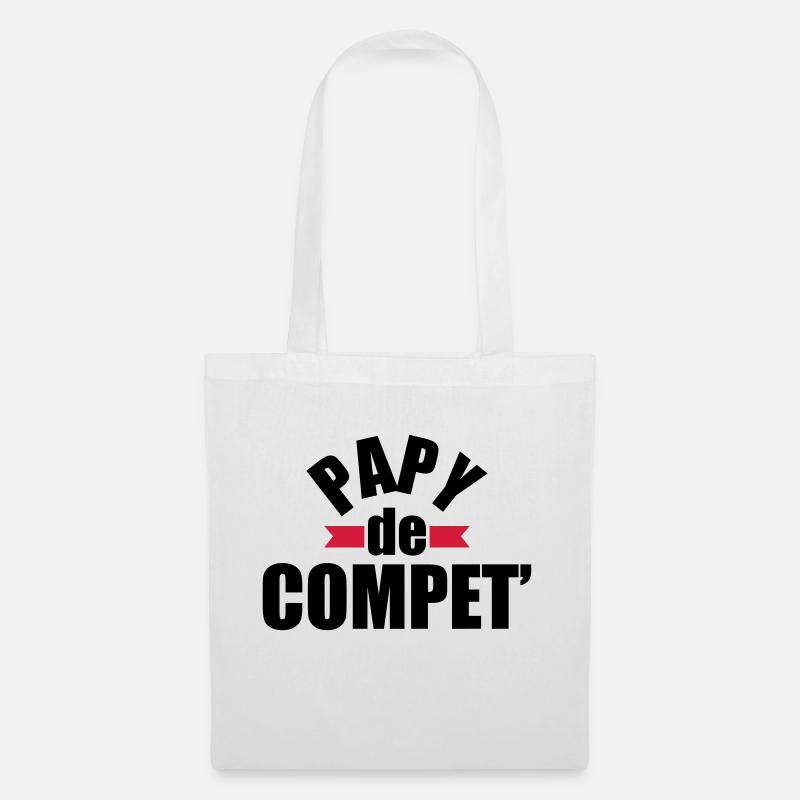 papy de compet' - cadeau papy - anniversaire papy - Sac en tissu - blanc