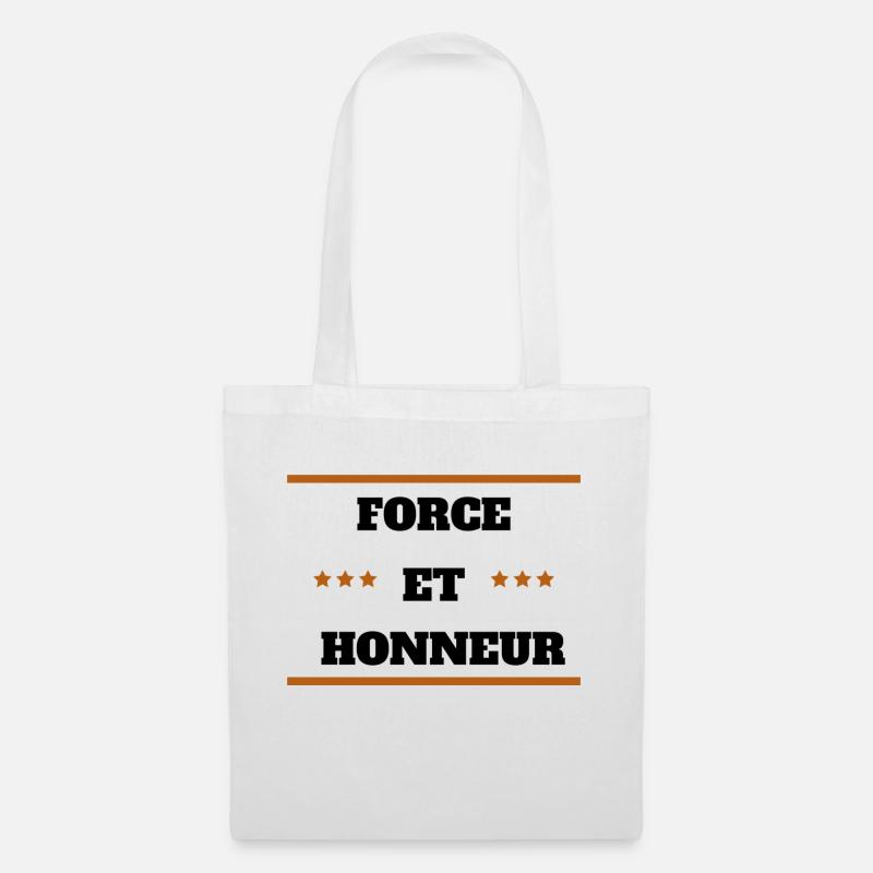 FORCE ET HONNEUR - Sac en tissu - blanc