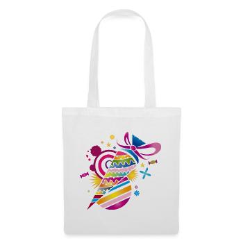 Sac d’école à motifs colorés pour la scolarisation - Sac en tissu - blanc - Devant