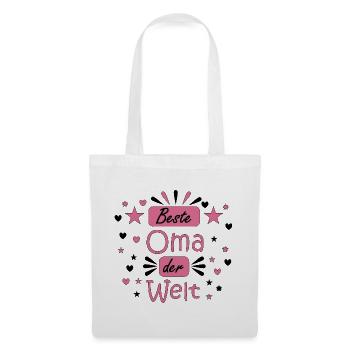 Beste Oma der Welt - Stoffbeutel - Weiß - Vorne