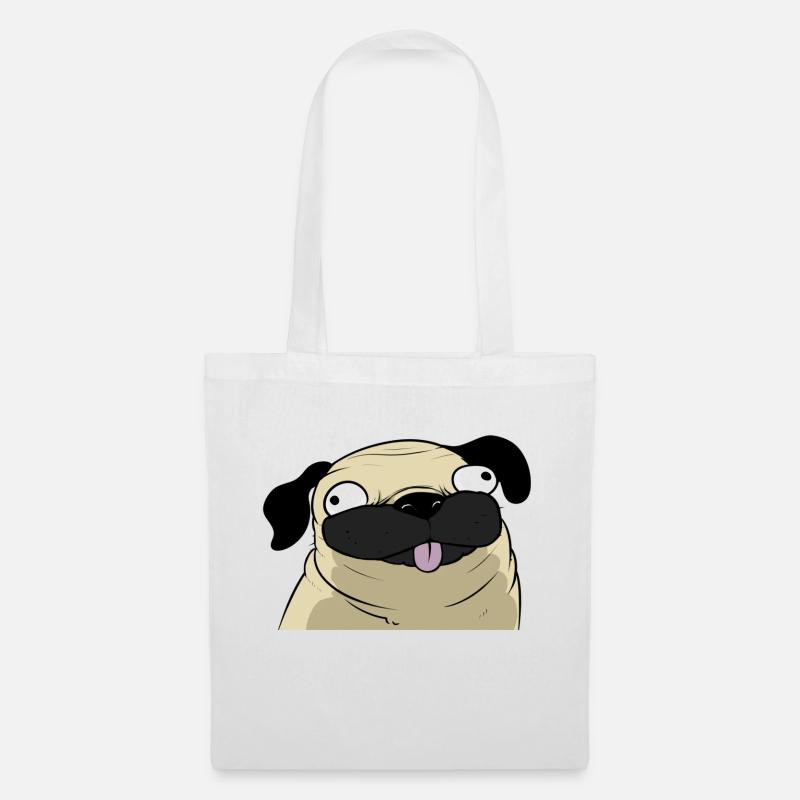 Pug - Sac en tissu - blanc