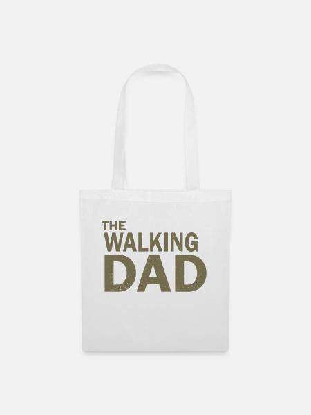 Cooles Vater Shirt THE WALKING DAD - Stoffbeutel - Weiß