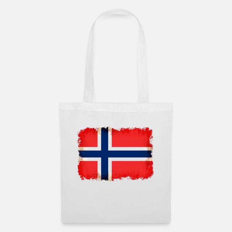 Norwegen - Stoffbeutel - Weiß