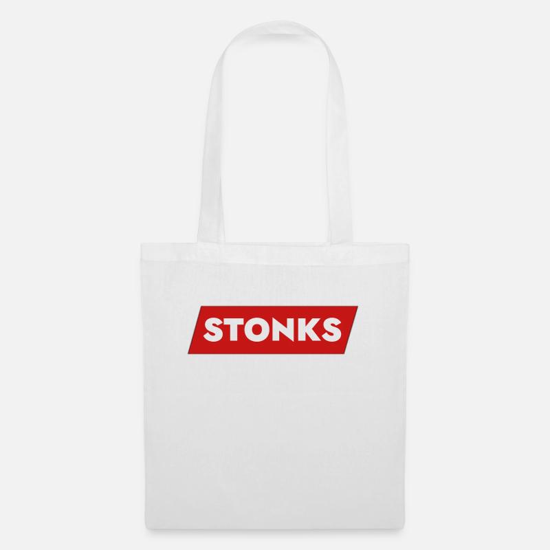 Stonks - Stoffbeutel - Weiß