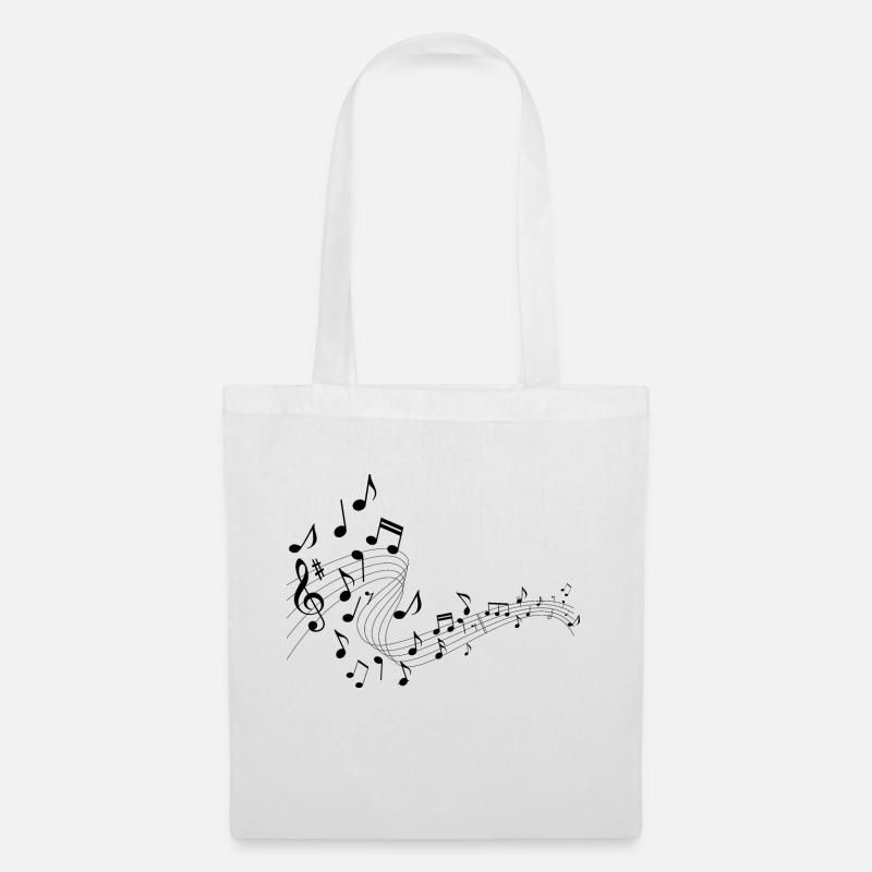 Music notes - Tote Bag - white