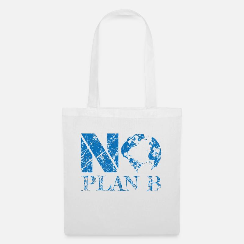 no planet B 000013 blue 01 - Stoffbeutel - Weiß
