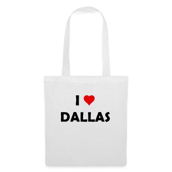 J’adore Dalles - Texas USA États-Unis d’Amérique - Sac en tissu - blanc - Devant